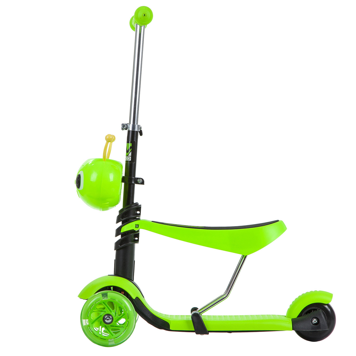 Самокат-кикборд Novatrack Disco-kids Saddle Зеленый