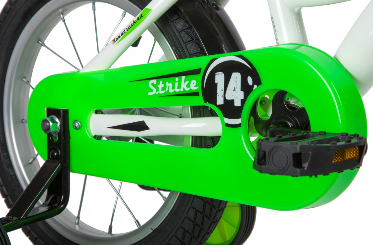 Детский велосипед Novatrack Strike 14 (2020) Белый-зеленый