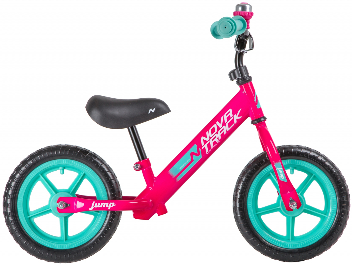 Беговел Novatrack 12 JUMP (2020) розовый