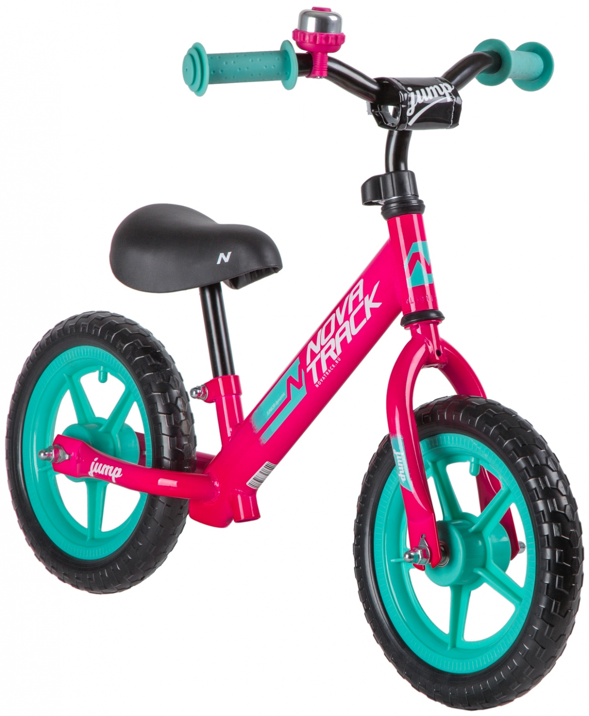 Беговел Novatrack 12 JUMP (2020) розовый
