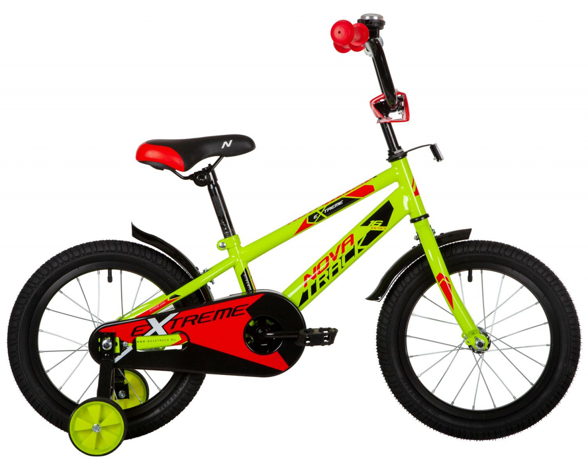 Детский велосипед Novatrack EXTREME 16 (2021) Зеленый