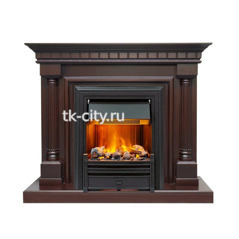 Каминокомплект Dimplex Dallas - Темный дуб с очагом Brookline Black
