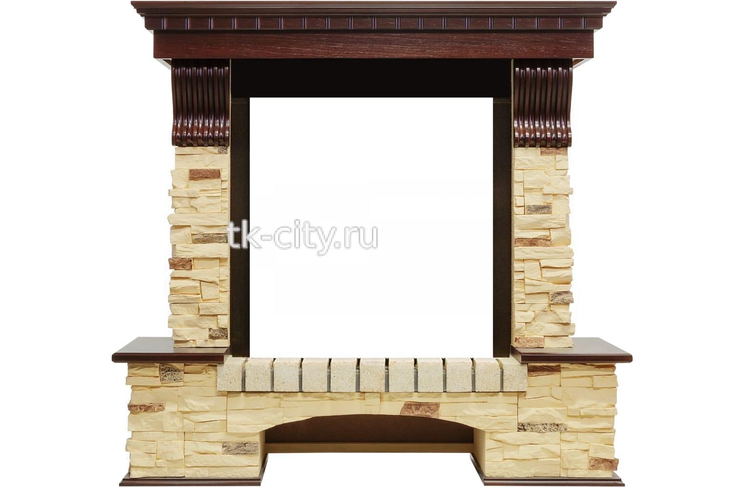 Каминокомплект Dimplex Pierre Luxe - Темный дуб / Сланец (Высота 1050мм) с очагом Flagstaff