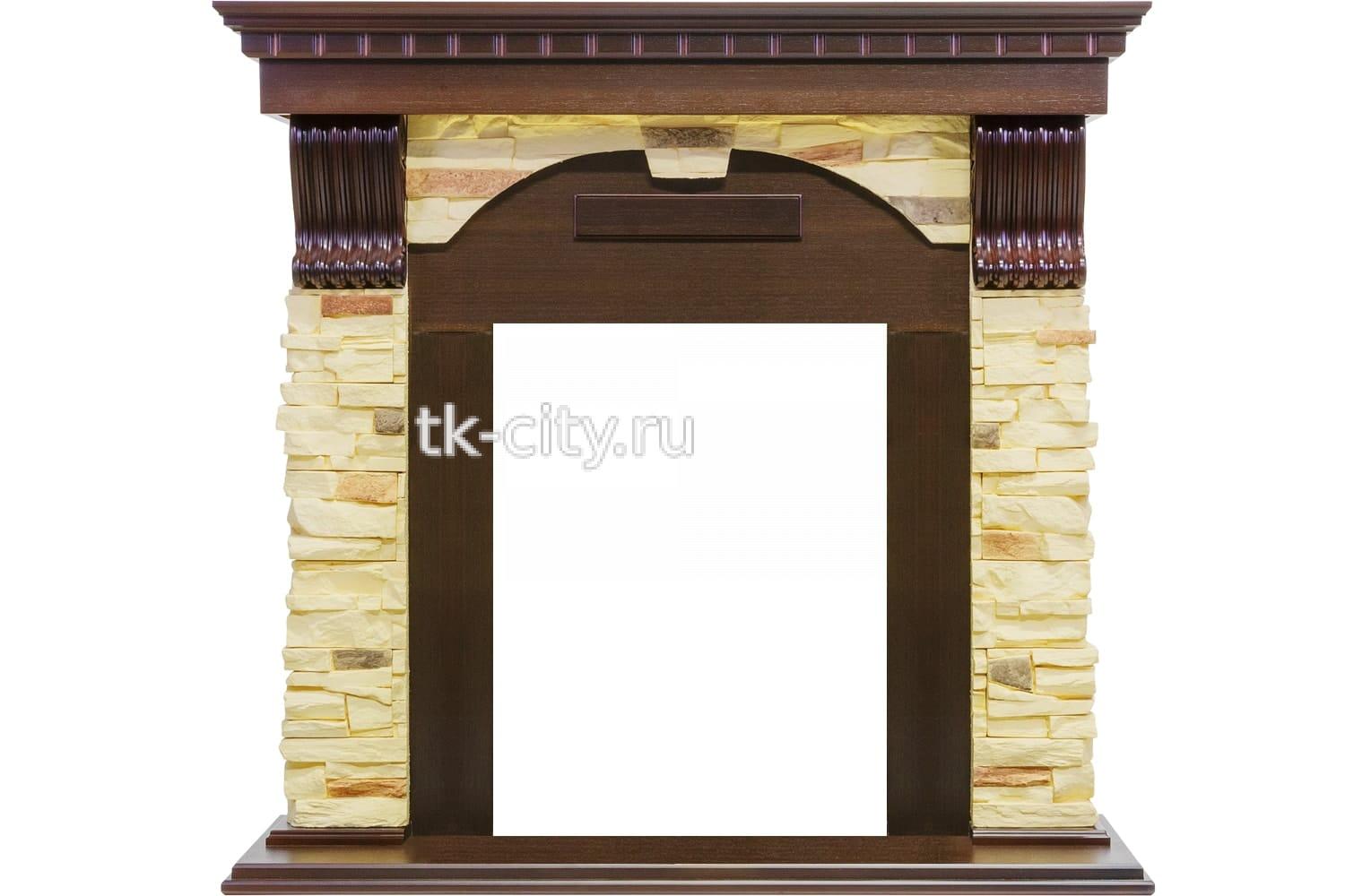 Каминокомплект Royal Flame Dublin - Темный дуб / Сланец с очагом Majestic FX Black