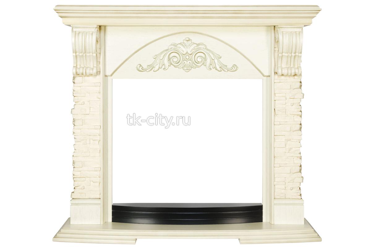 Каминокомплект Royal Flame Rimini - Слоновая кость с патиной с очагом Dioramic 28 LED FX