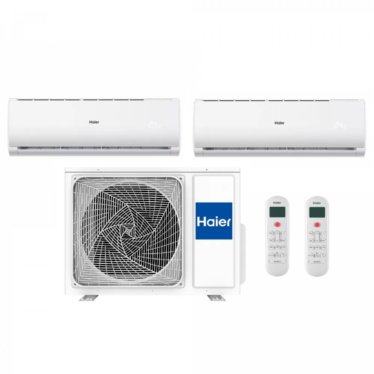 Мульти сплит-система Haier на 2 комнаты (20 м2 + 20 м2 ) 2U40S2SM1FA + 2*AS07TS6HRA-M , белый, R32