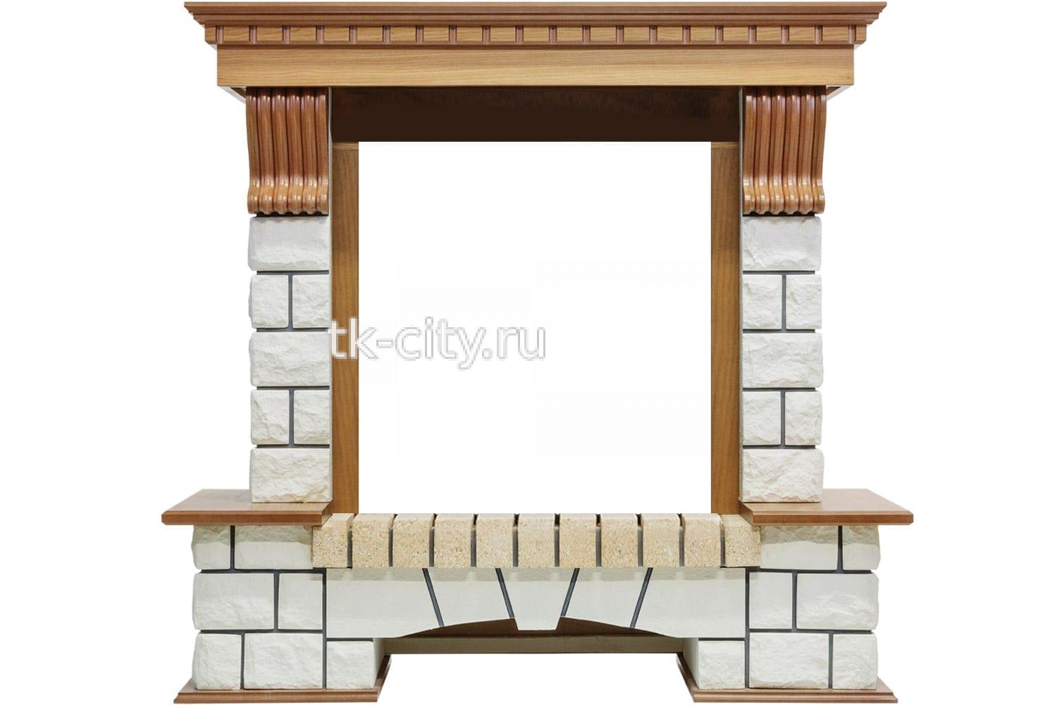Портал Dimplex Pierre Luxe - Дуб / Белый (Высота 1050мм)