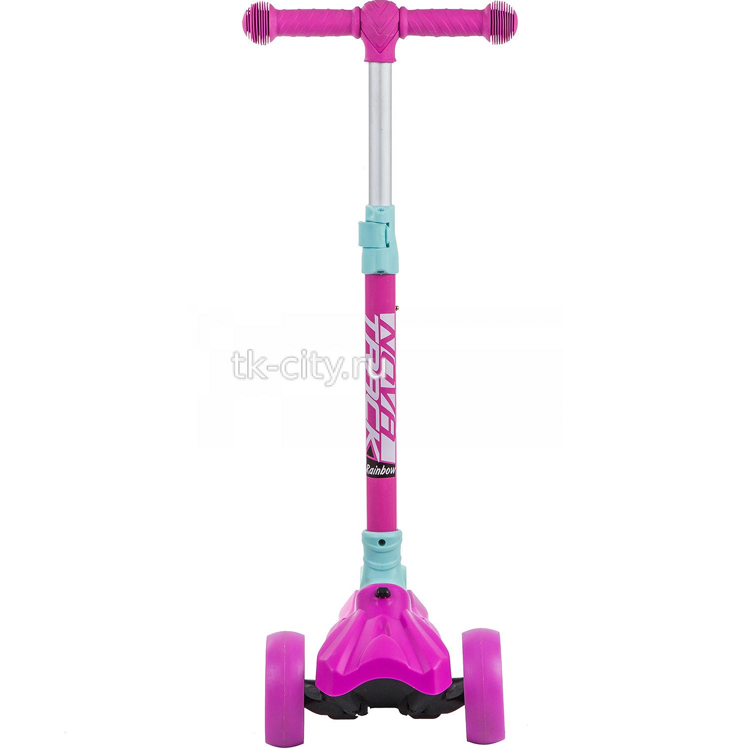 Самокат-кикборд Novatrack Rainbow Pro Button (2020)