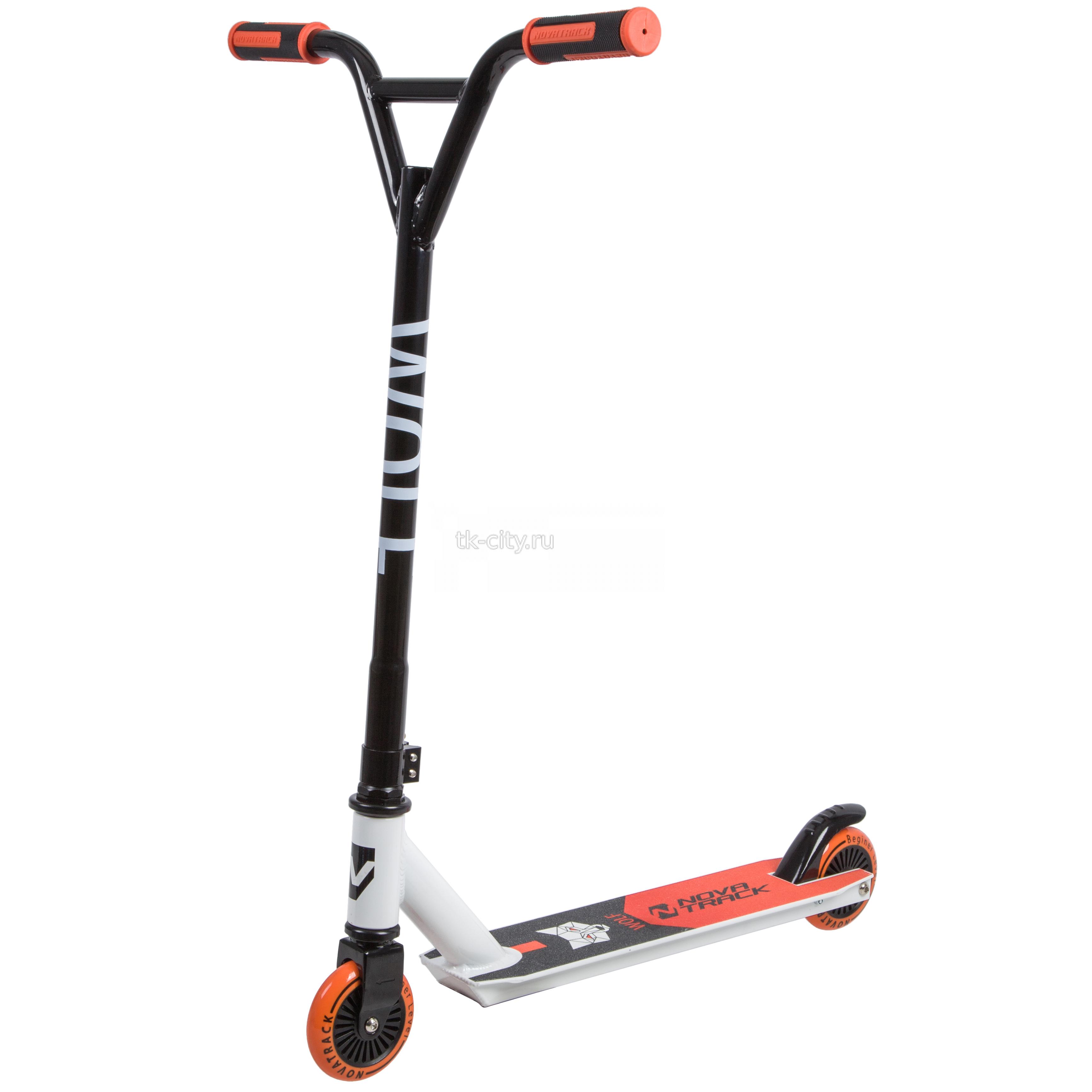 Спортивный самокат Novatrack WOLF 100 PLASTIC EL