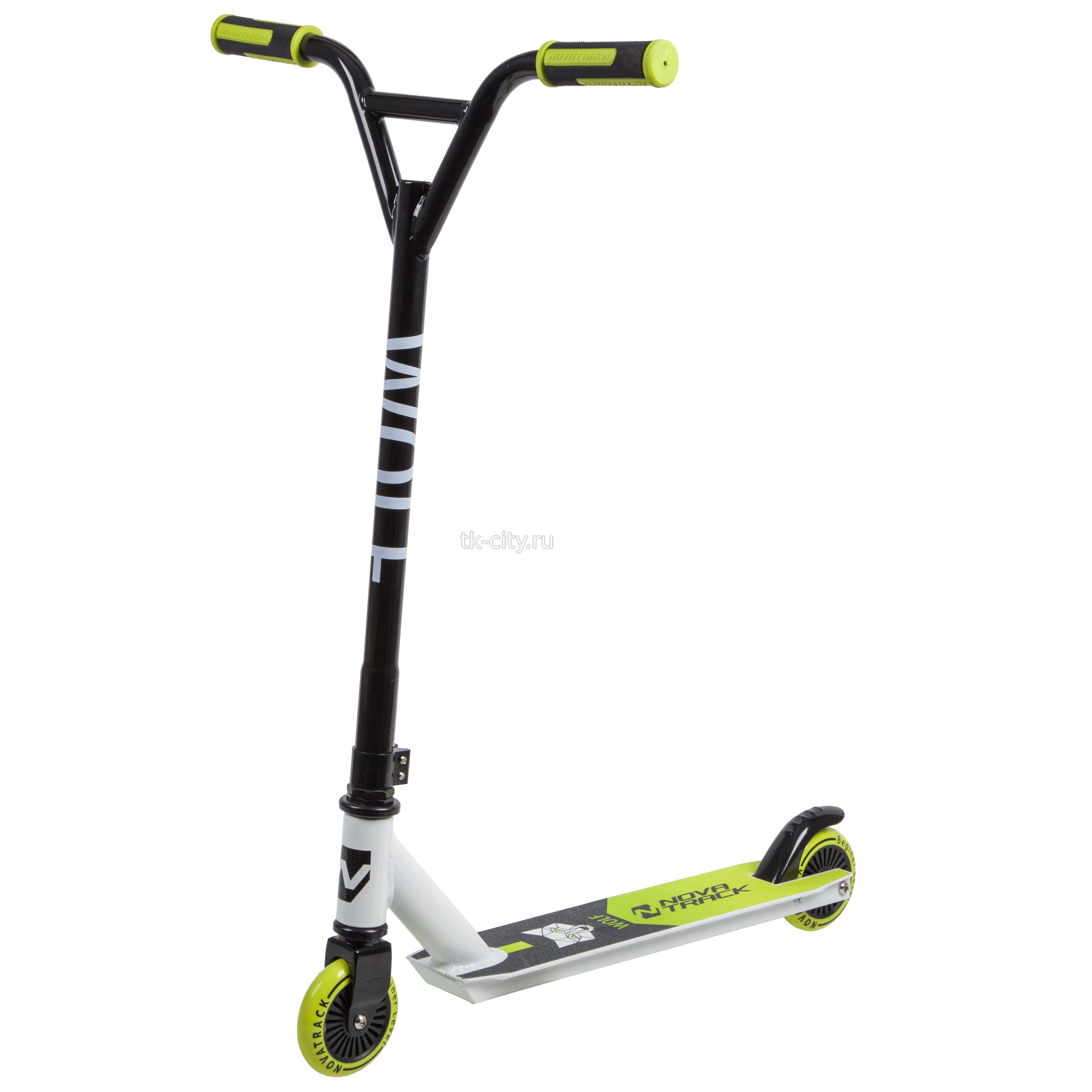 Спортивный самокат Novatrack WOLF 100 PLASTIC EL