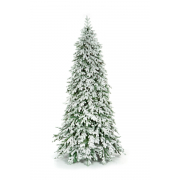 Crystal trees Ель искусственная ЭМИЛИ зеленая в снегу 180 см