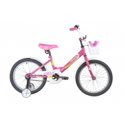 Детский велосипед Novatrack Twist 18 (2020) с корзиной Розовый