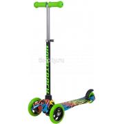 Самокат-кикборд Novatrack Disco-kids неоновый