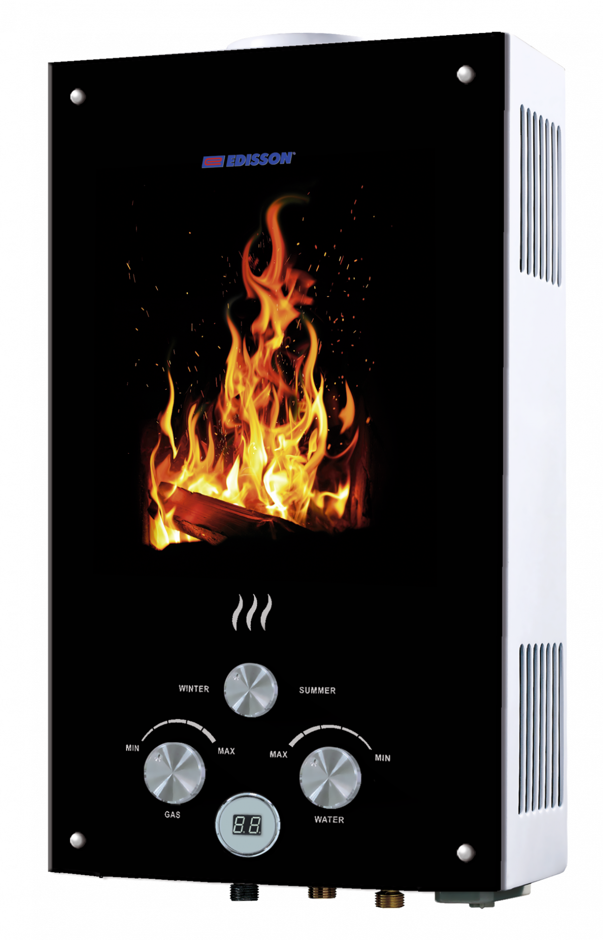 Газовый проточный водонагреватель Edisson Flame F 20 GD Костер